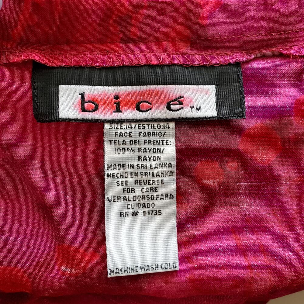 Bice Red Floral Midi Maxi Skirt 14 - Picture 5 of 6